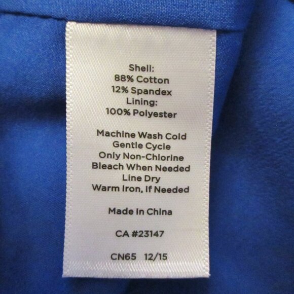 Talbots Plus Size Womens Pencil/Straight Skirt, Front Zipper Cobalt Blue Size 20 - Picture 11 of 11